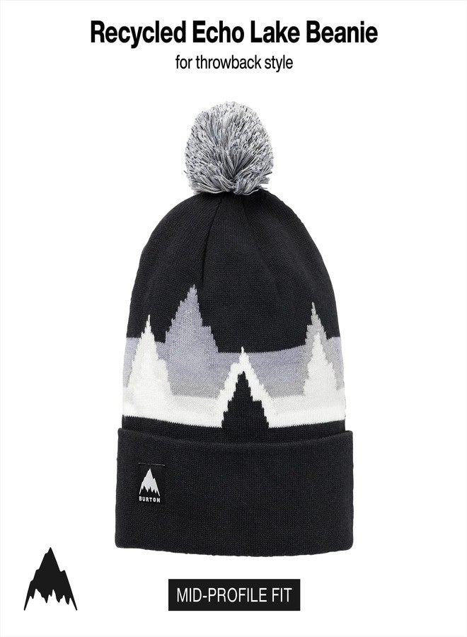 Burton Kids’ Recycled Echo Lake Beanie – Unisex Warm Winter Knit Hat for Boys & Girls – One Size, True Black - Image 2