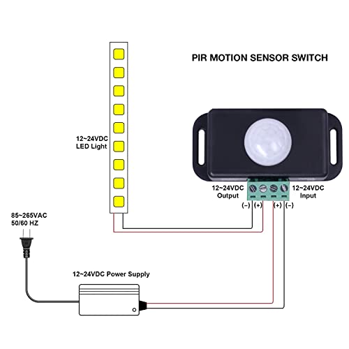 Sensky BS009 12V 24V PIR Sensor LED Motion Sensor Switch Motion Timer Function Sign Control PIR Controller LED Strips Lighting - Image 5