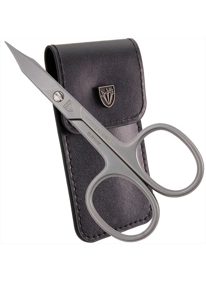 3 Swords Germany brand quality STAINLESS STEEL INOX CURVED COMBINED CUTICLE & NAIL SCISSORS (1 PIECE) with case for manicure pedicure - nail care by 3 Swords - Made in Germany - Image 1
