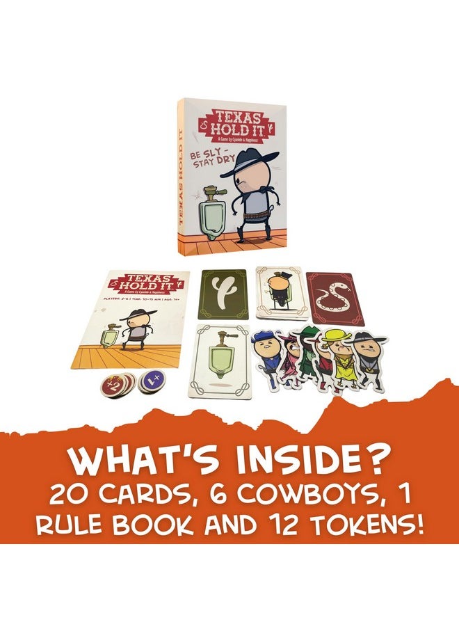 Joking Hazard Texas Hold It Card Game - Wild West Bathroom Card Game by Cyanide & Happiness - Push Your Luck Party Game for 2-6 Players | Hilarious Fun for Game Night