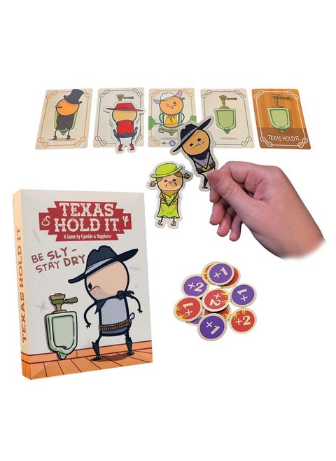 Joking Hazard Texas Hold It Card Game - Wild West Bathroom Card Game by Cyanide & Happiness - Push Your Luck Party Game for 2-6 Players | Hilarious Fun for Game Night