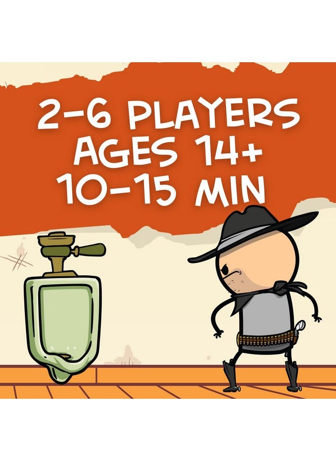 Joking Hazard Texas Hold It Card Game - Wild West Bathroom Card Game by Cyanide & Happiness - Push Your Luck Party Game for 2-6 Players | Hilarious Fun for Game Night