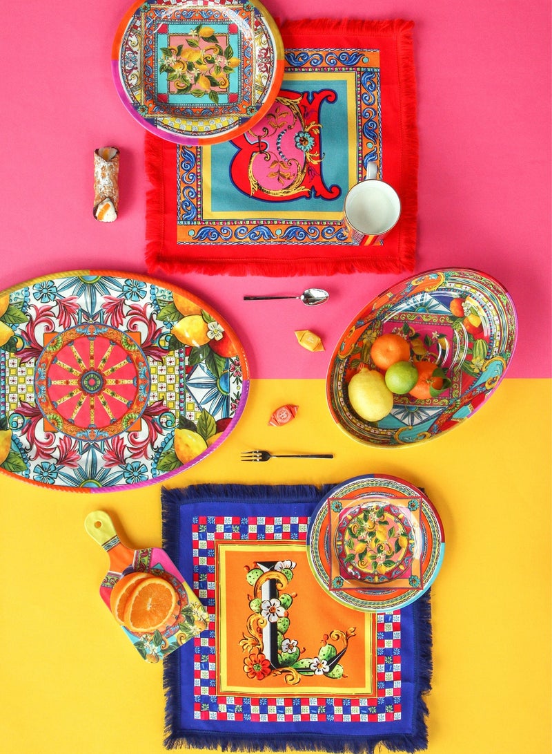 Baci milano Porcelain Jewelry Tray (15x15cm), Ortigia Alphabet Tabletop Art, Elegant Trinket Dish & Personalized Gift Tray for Women, Aesthetic Jewellery Organizer for Vanity or Home Decor (Letter B) - Image 3