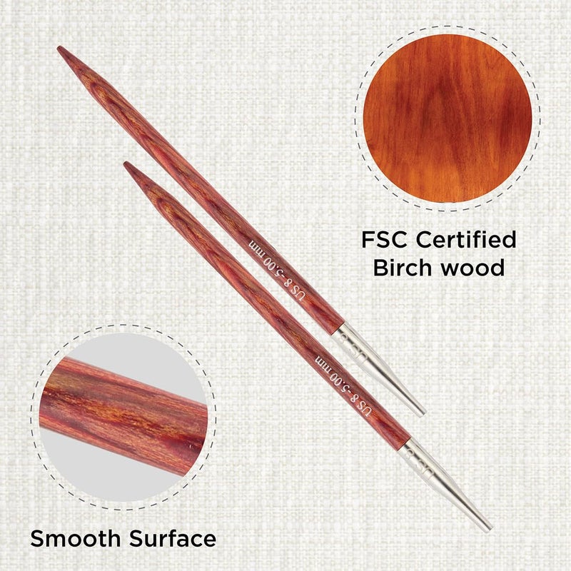 KnitPro Dreamz Interchangeable Circular Needles 5" (13cm) | US Size 8 (5mm) - Image 2