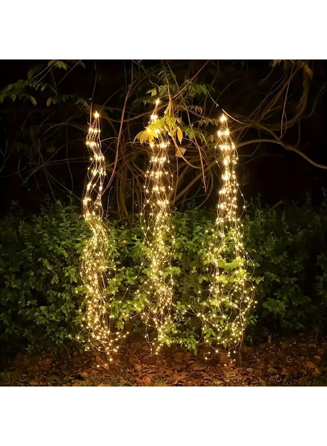 Solar Powered LED Fairy Lights 300 LEDs 3m Warm Light 8 Modes Remote Control - Image 4
