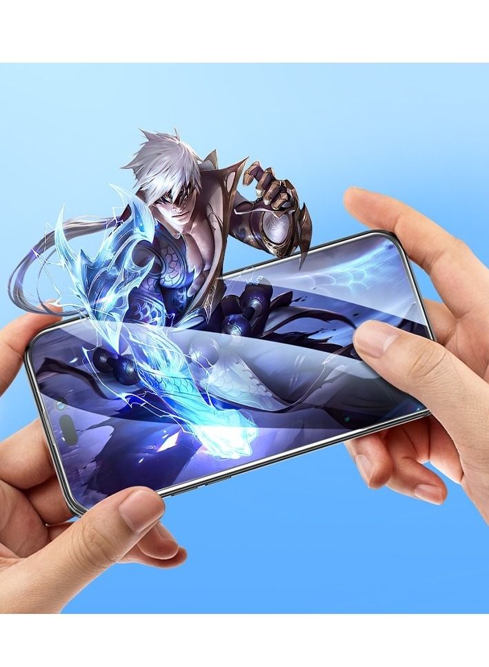 BORTONY Screen Protector For 14/14 Pro [6.1 Inch] Compatible with iPhone 13/13 Pro Full Coverage 9D Tempered Glass Film For Apple iPhone 14/14 Pro Clear/Black - Image 5