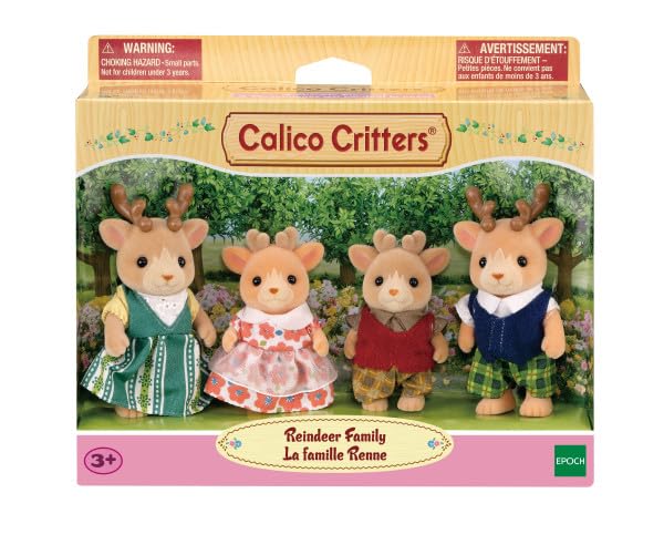 Calico Critters Reindeer Family Set of 4 Collectible Doll Figures - Image 5