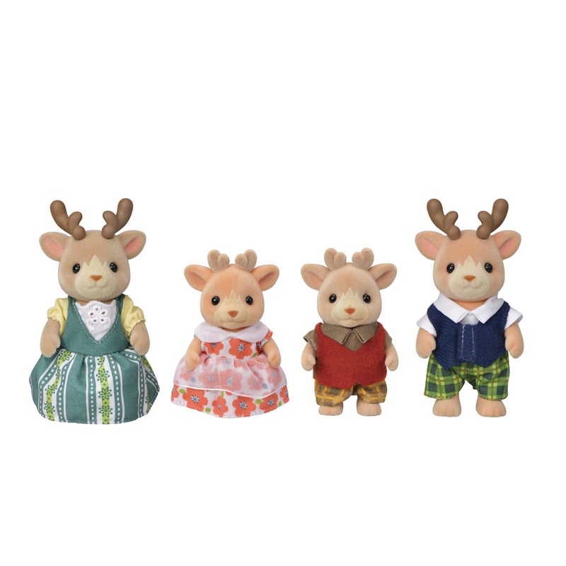 Calico Critters Reindeer Family Set of 4 Collectible Doll Figures - Image 3