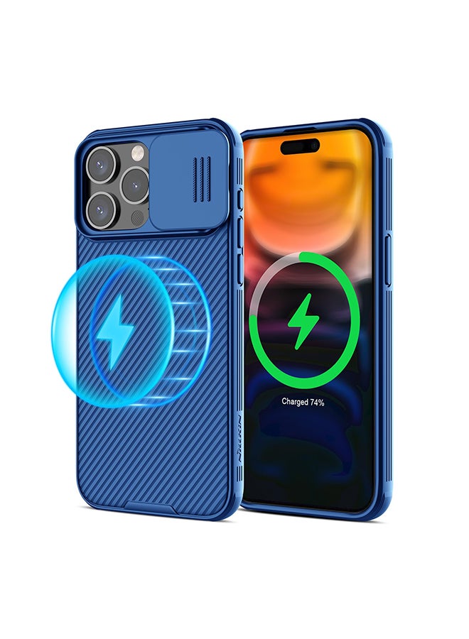 Nillkin Camshield Pro Magnetic Case for iPhone15 Pro Max Blue - Image 1