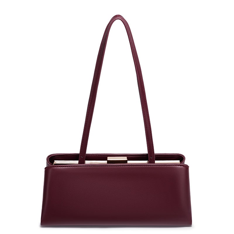 Vintage Simple Clip Shoulder Bag for Women - French Bag - Image 2