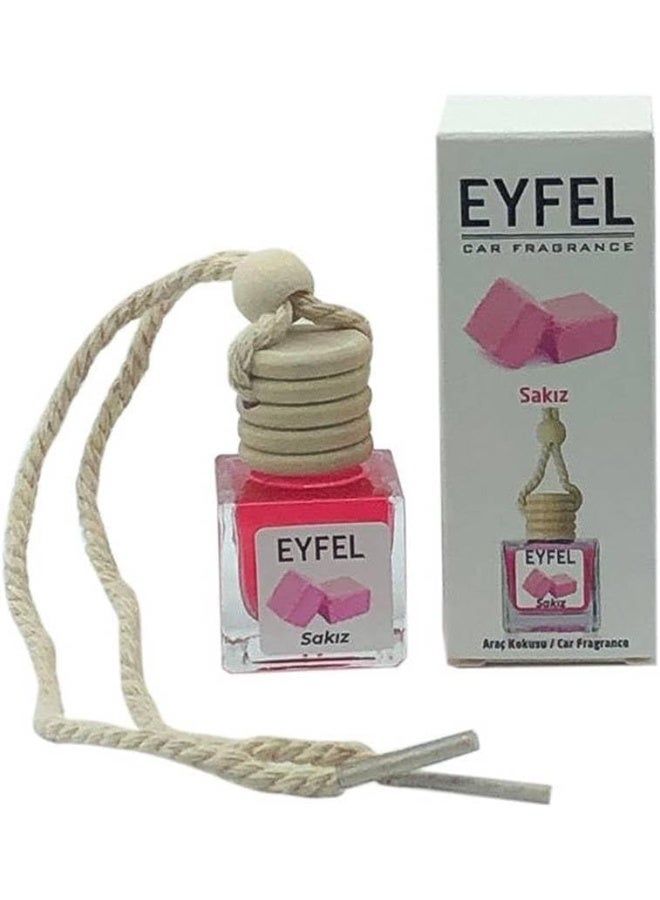 EYFEL معطر هواء السيارة إيفل، رائحة العلكة، 10 مل، وردي - Image 5