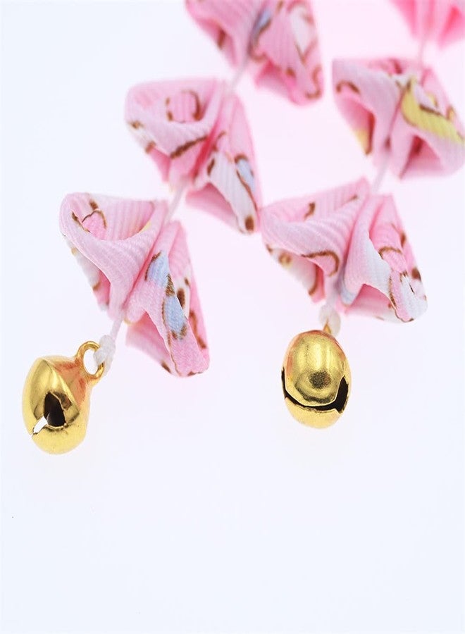 MIAO WU Japanese Style Women Flower Hair Clip Tassel Hair Ornament, Kimono Decor Fabric Hanfu Hairpin Accessories For Christmas Party Costume Gift (Pink) - Image 4
