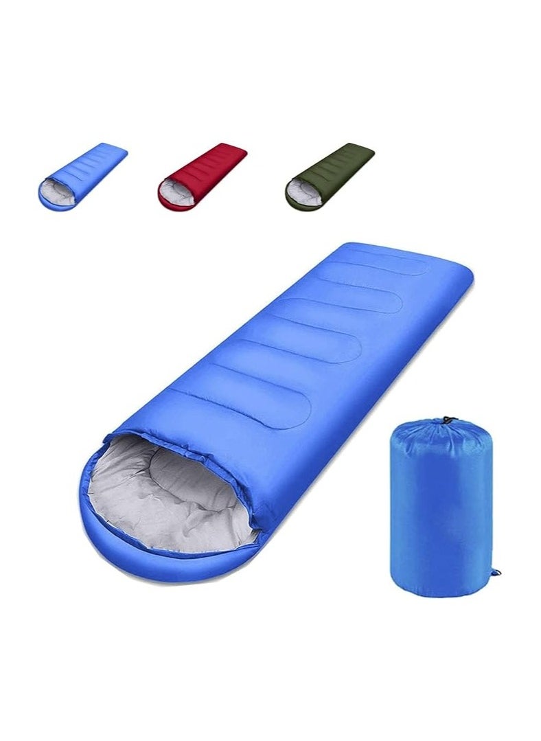Generic Camping Sleeping Bag - Lightweight Sleeping Bag for Adults Boys Girls, Waterproof Camping Gear for Outdoor Travel (Blue)  - Image 1