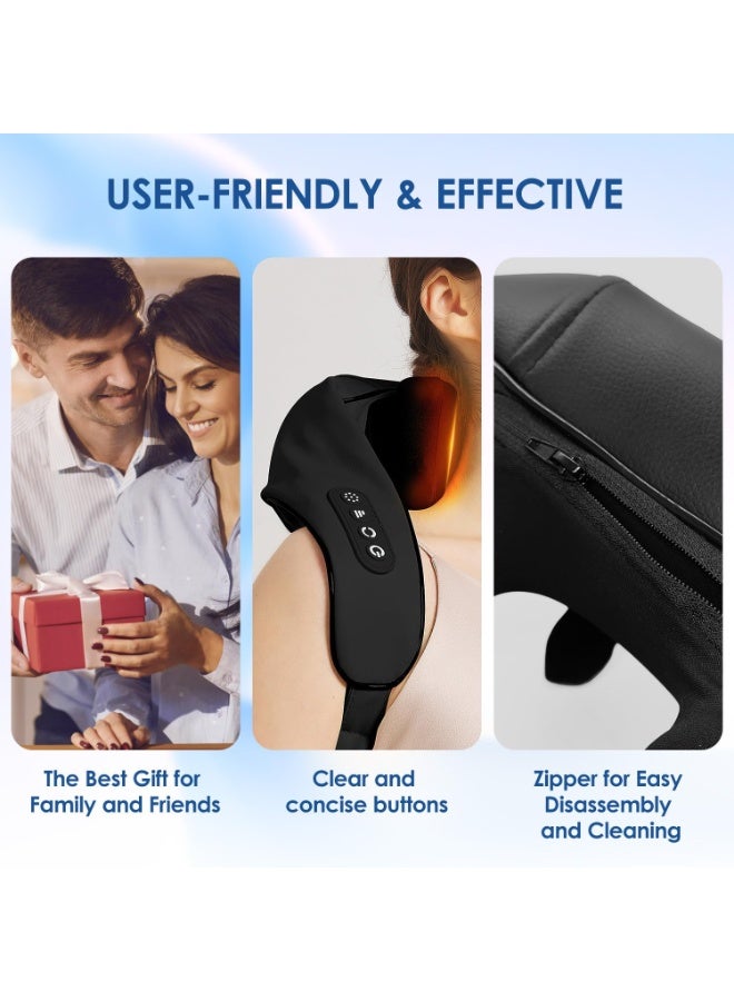 3D Shoulder & Neck Massager with Heat - Rechargeable Cordless Electric Pillow for Back, Shoulder, Neck & Leg - Deep Tissue Massage at Home - Image 3