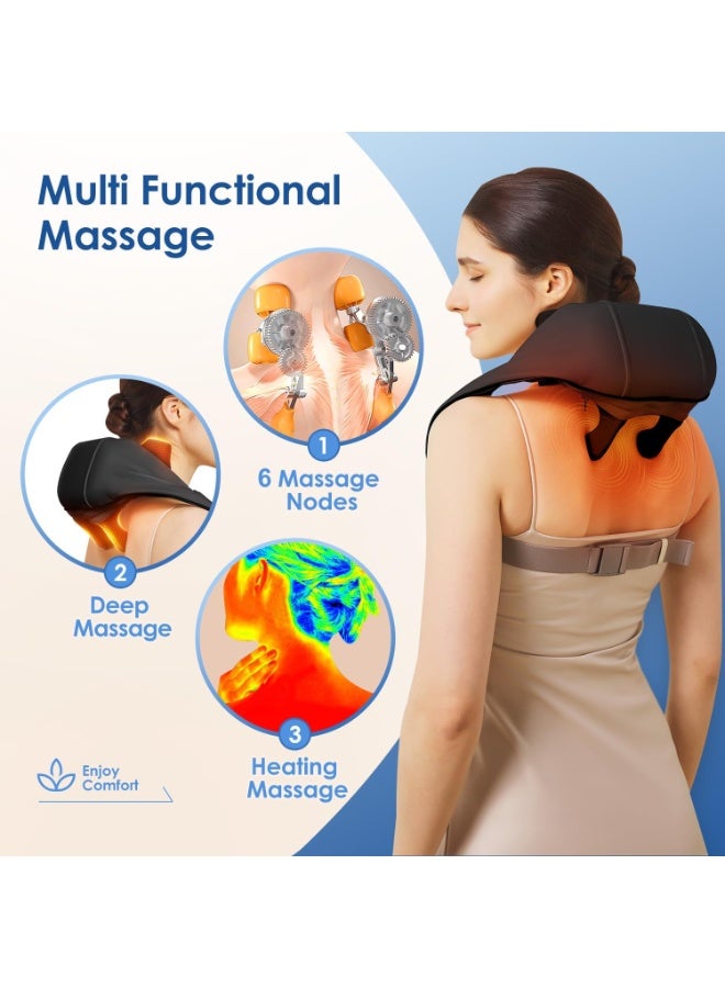 3D Shoulder & Neck Massager with Heat - Rechargeable Cordless Electric Pillow for Back, Shoulder, Neck & Leg - Deep Tissue Massage at Home - Image 5