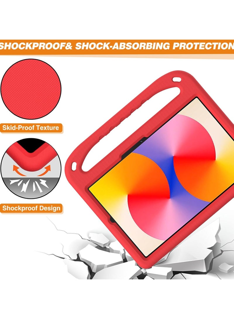 VKL Case for Huawei MatePad SE 11 inch Released 2024, Lightweight EVA Shockproof Stand Protective Case, Kid Friendly Tablet Cover W Shoulder Strap for Huawei MatePad SE 11 2024 Tablet (Red) - Image 2
