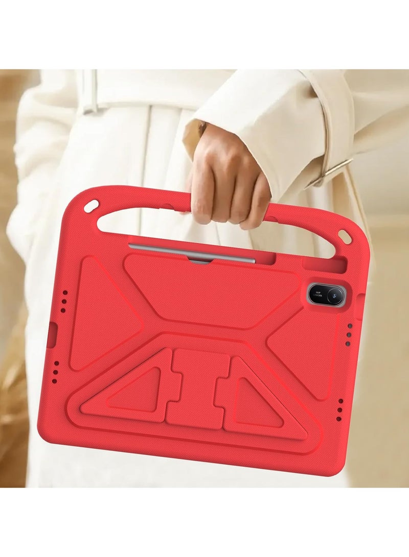 VKL Case for Huawei MatePad SE 11 inch Released 2024, Lightweight EVA Shockproof Stand Protective Case, Kid Friendly Tablet Cover W Shoulder Strap for Huawei MatePad SE 11 2024 Tablet (Red) - Image 3