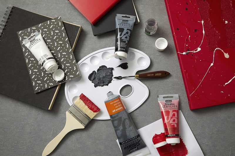 Pebeo Studio Acrylics High Viscosity Fluorescent Pink Paint - 100ml - Image 5