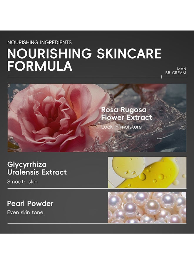 لايكو كريم BB للرجال SPF 15 PA ++ ، كريم أساس وكونسيلر كامل التغطية ، كريم مرطب للوجه للرجال يوحد لون البشرة ، والتحكم في الزيت وعيوب الغطاء ، لمسة نهائية طبيعية لجميع أنواع البشرة (Light 160) - Image 5