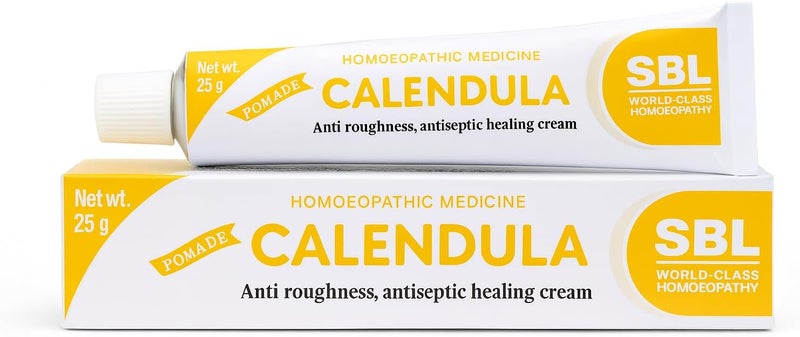 SBL Calendula Cream 25g Natural Calendula Skin Cream for Minor Injuries Scratches Gentle Moisturising Support for Dry Rough Sensitive Skin