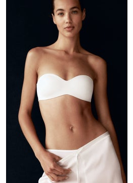 H&M Padded Microfibre Bandeau Bra  - Image 1