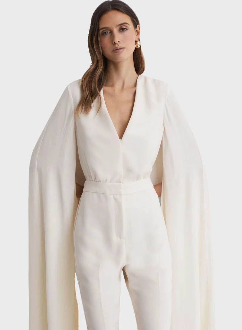 REISS Cape Sleeve Jumpsuit