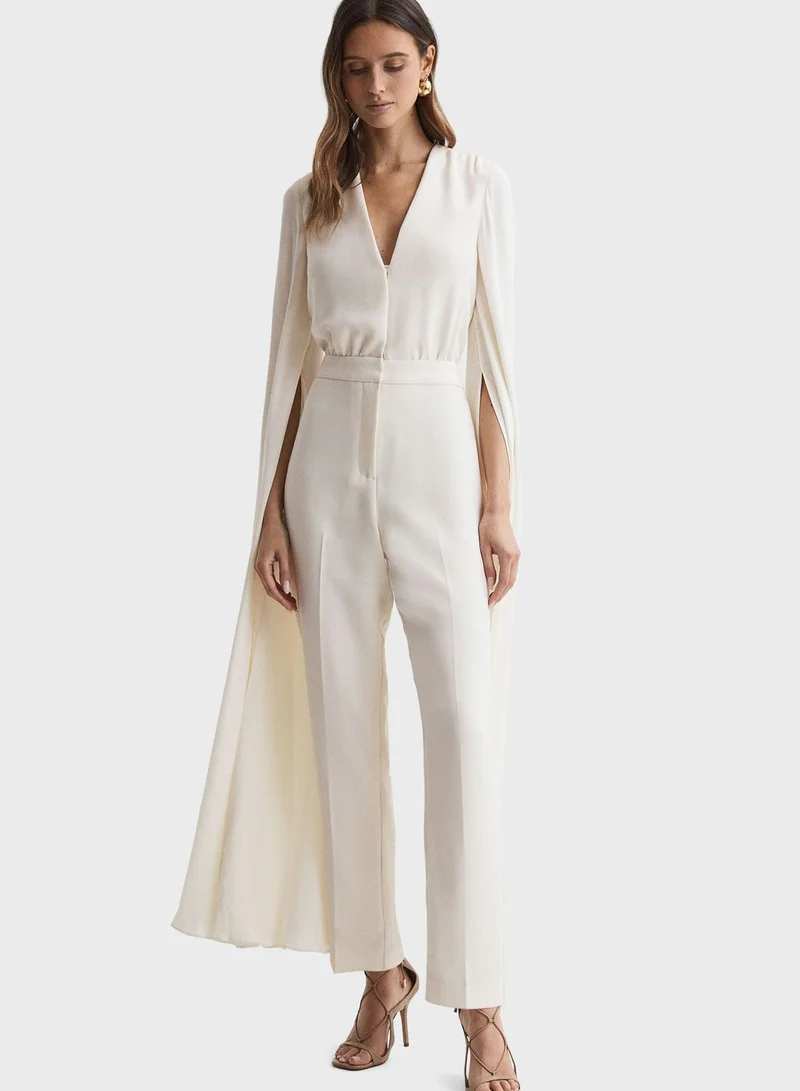 REISS Cape Sleeve Jumpsuit