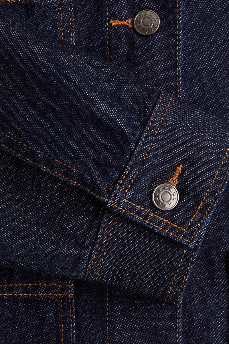 H&M Corduroy-collar denim jacket