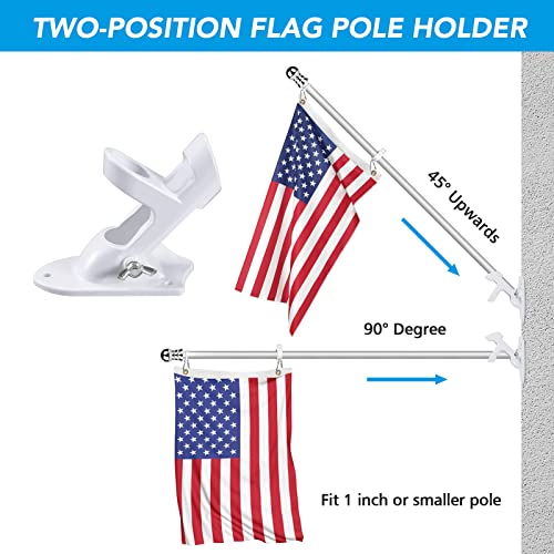 HOOPLE Flag Pole Holder for Outside House, Flag Holder, Flag Holders for Outside, Heavy Duty Flag Pole Mounting Bracket, Flag Bracket, Aluminum Rust Free Coated, Stainless Hardware 1" Diameter - Image 3