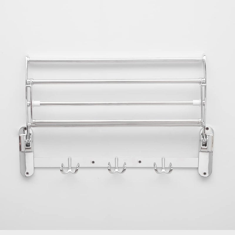 SAMANEA TRF18 Stainless Steel Folding Towel Rack Towel Stand Hanger Bathroom Accessories for Bathroom 18 inch Chrome SS202 - Image 5