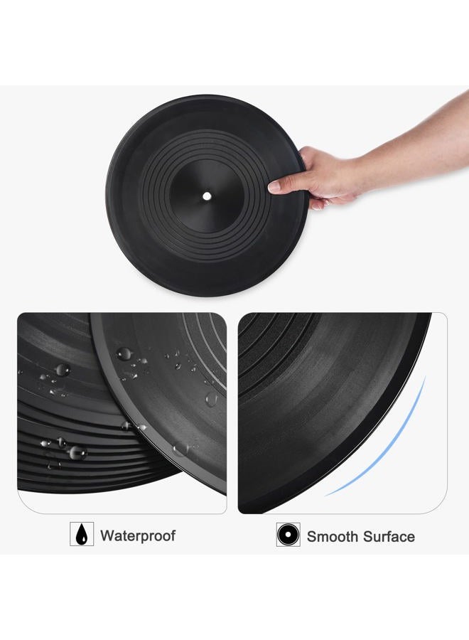 PATIKIL Blank Vinyl Records, 12 Inch CD Fake Vinyl Records for Wall Aesthetic Decor, 12 Pack Records for Roll Music Room Rock Party DIY Decoration, Black - Image 3
