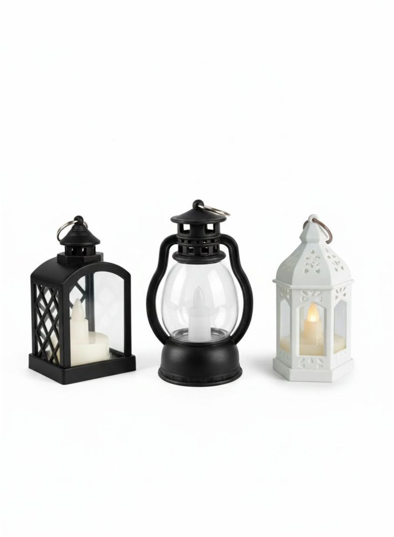 Mini lantern 3 pcs , a wonderful lighting toy for children, small classic , new cute lighting lantern toy for children, multicolor - Image 1