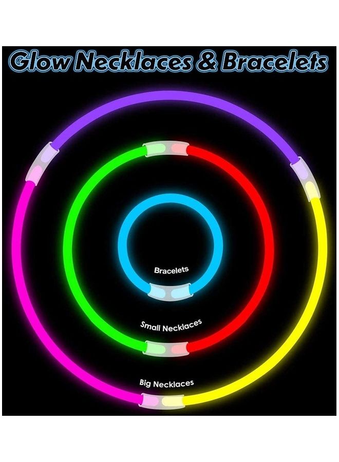 Glow Sticks 8 Inch 100 Pieces with 100 Connectors for Party Decorations Outdoor Events Safety Emergency Use - Image 3