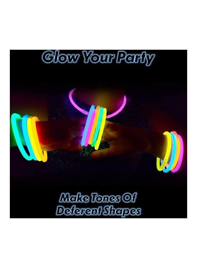 Glow Sticks 8 Inch 100 Pieces with 100 Connectors for Party Decorations Outdoor Events Safety Emergency Use - Image 2