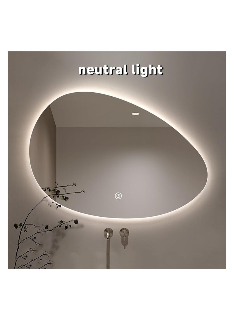Generic 3-Color Led Touch Wall Mirrors 70X80X3Cm Multicolour  - Image 2