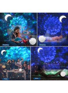بيوينتي LED Ocean Corrugated Starry Sky Sleep Projector Light,Star Galaxy Light Projector Ocean Wave LED Night Light Lamp with Remote Control Colors Changing Music Bluetooth Speaker Timer for Baby  - Image 5