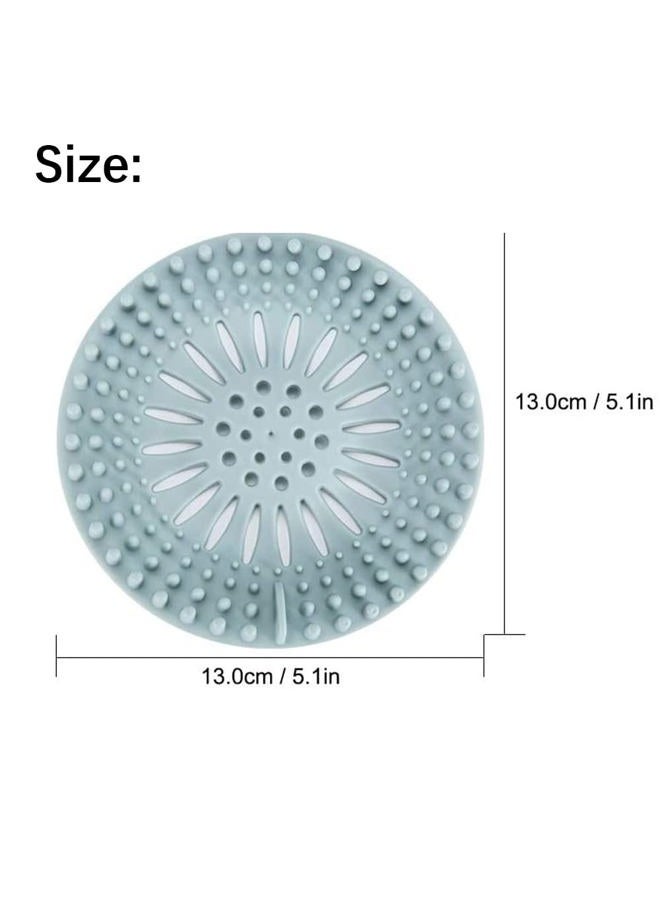 Drain Hair Catcher, Durable Silicone Hair Stopper for Shower Drain Cover Bathroom Tub, Drain Strainer to Catch Hair Easy to Install and Clean Suit for Bathtub Kitchen Sink Shower Floor (4Pcs) - Image 2