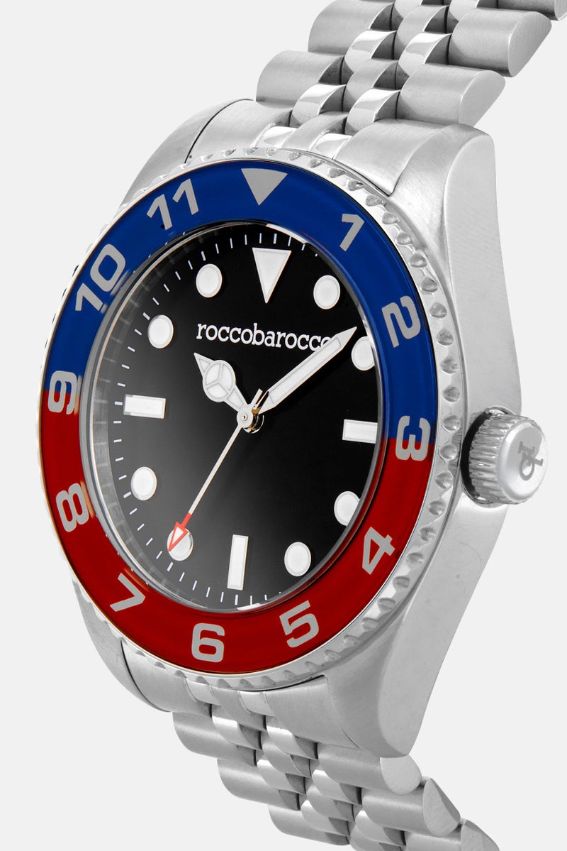RoccoBarocco Men RB4886M-03M Analog Watch 40mm, Silver  - Image 4