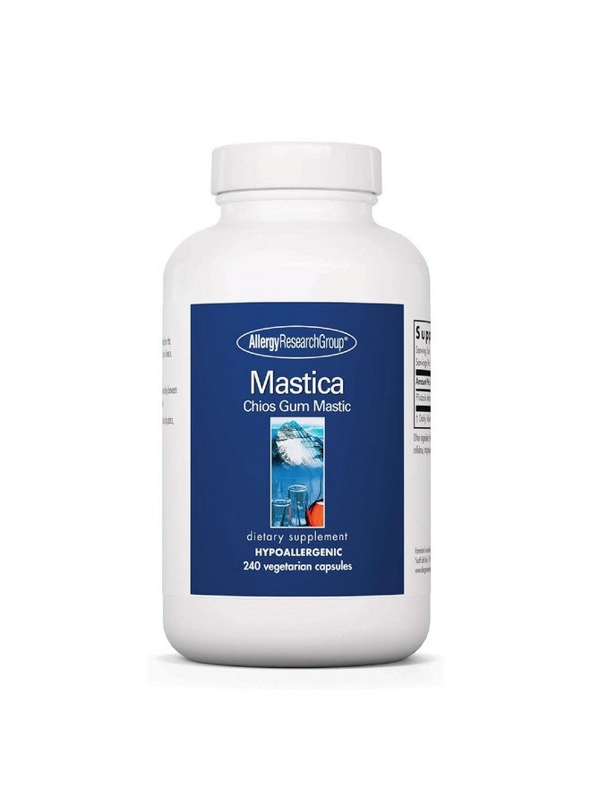 اليرجي ريسيرتش جروب مجموعة أبحاث الحساسية - مكمل غذائي ماستيكا - صحة الجهاز الهضمي، يساعد في تخفيف مشاكل الجهاز الهضمي، صمغ ماستيك من خيوس، مضاد للحساسية، كبسولات نباتية - 240 كبسولة - Image 1