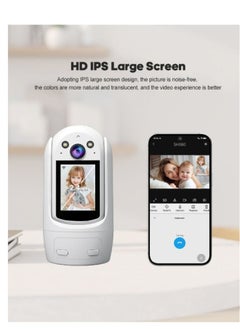 SriHome Smart 1080P HD WiFi Security Camera with 2.4" Display, Two-Way Talk, Night Vision, Motion Alerts, 120° Wide View, PTZ, Cloud & SD Storage – SH060 Model  - Image 3