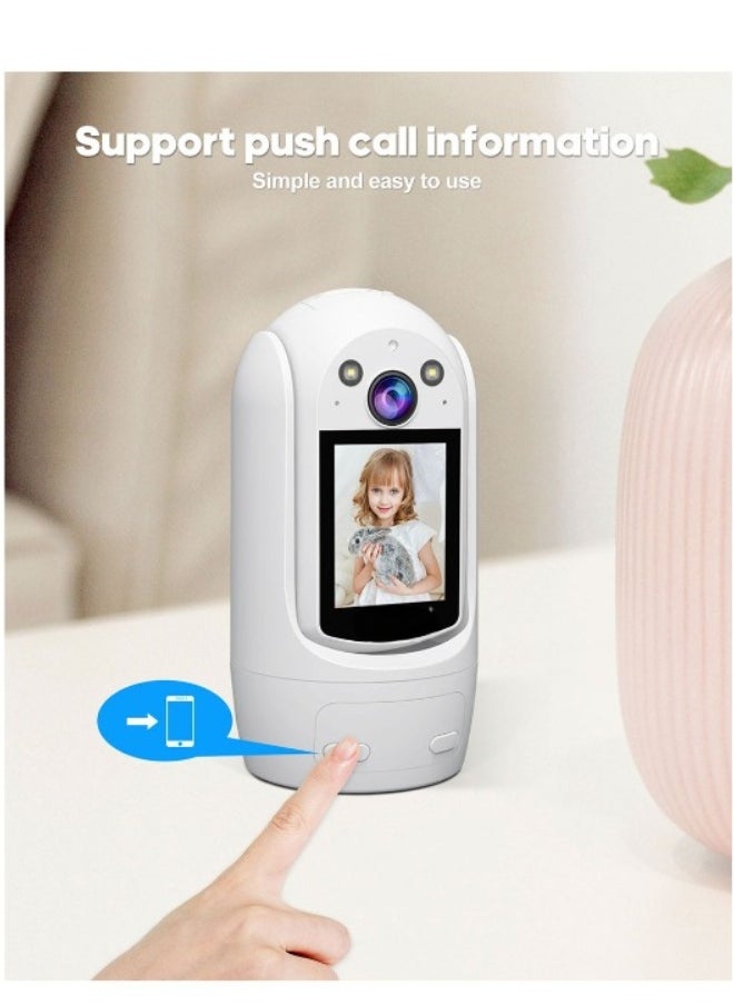 SriHome - Smart 1080P HD WiFi Security Camera with 2.4" Display, Two-Way Talk, Night Vision, Motion Alerts, 120° Wide View, PTZ, Cloud & SD Storage – SH060 Model - Image 1