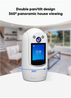 SriHome Smart 1080P HD WiFi Security Camera with 2.4" Display, Two-Way Talk, Night Vision, Motion Alerts, 120° Wide View, PTZ, Cloud & SD Storage – SH060 Model  - Image 5