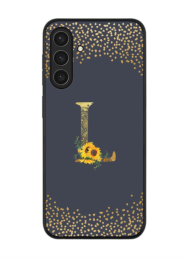 Stylizedd For Samsung Galaxy A17 / A17 4G Case,Slim fit Camera Protection, Shockproof Thin Phone cover  - Custom Floral Monogram - L  (Grey )