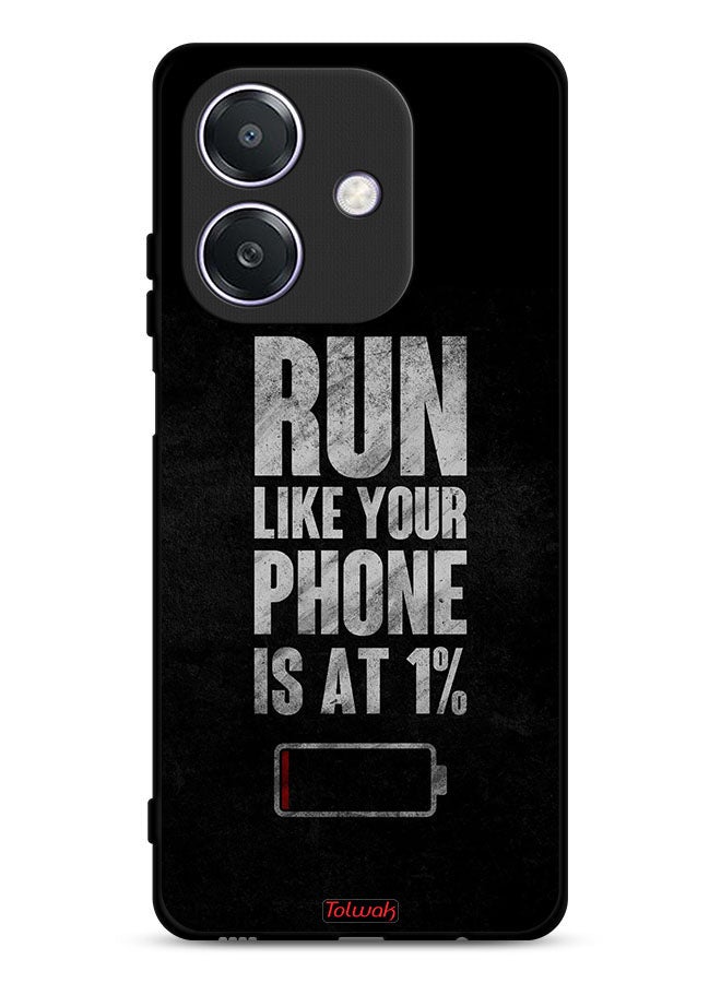 Tolwak Oppo A3x 5G Protective Case Cover Run Like Your Phone Is At 1 Percent - Image 1