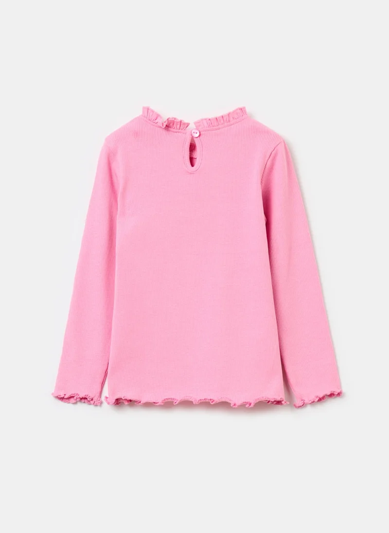 او في اس Long-Sleeved T-Shirt With Frills