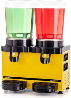 Eurofaz Samixir Twin Panoramic Analog 10+10 Lt Refrigerated Beverage Dispenser Machine MM20-AY  - Image 2