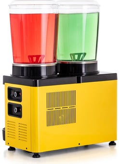 Eurofaz Samixir Twin Panoramic Analog 10+10 Lt Refrigerated Beverage Dispenser Machine MM20-AY  - Image 5