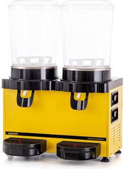 Eurofaz Samixir Twin Panoramic Analog 10+10 Lt Refrigerated Beverage Dispenser Machine MM20-AY  - Image 3