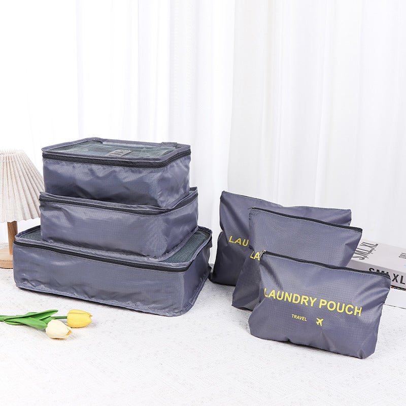 Korean Travel Storage Bag Six-Piece Travel Large Production Travel Storage 6-Piece Storage Bag Production Logo - Image 1