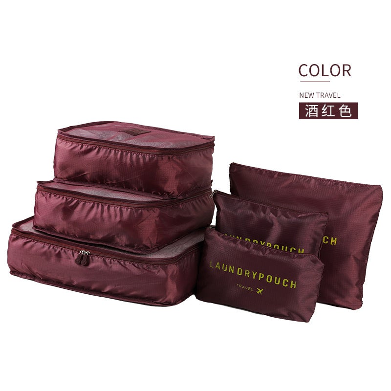 Korean Travel Storage Bag Six-Piece Travel Large Production Travel Storage 6-Piece Storage Bag Production Logo - Image 5